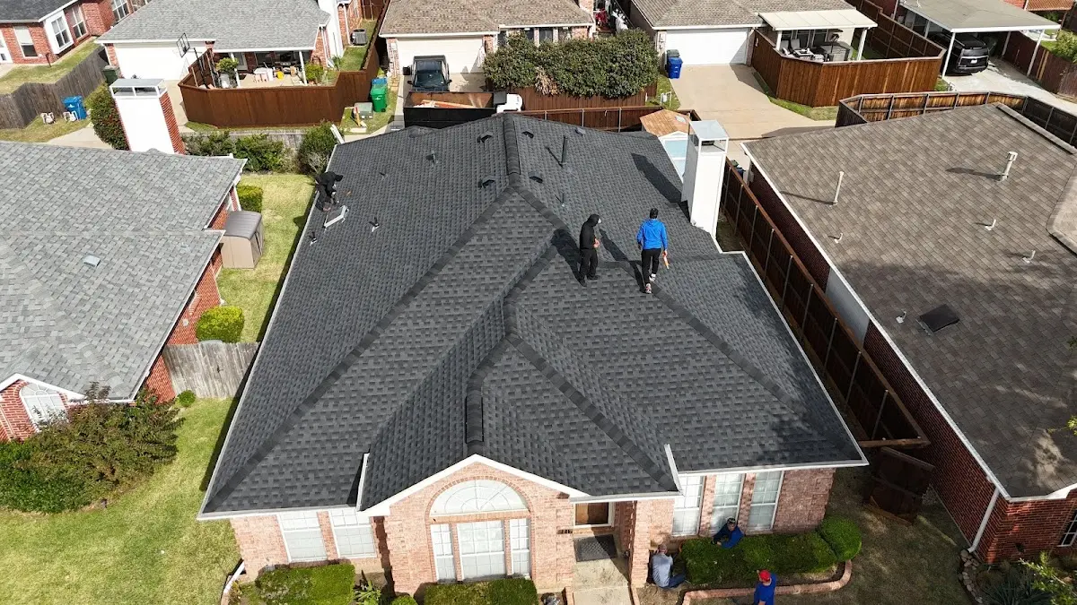 Slate & Tile Roof Repair work in progress on a Rocklin property